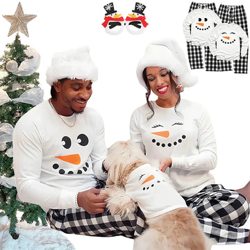Serci Snowman Cotton Christmas Pajamas
