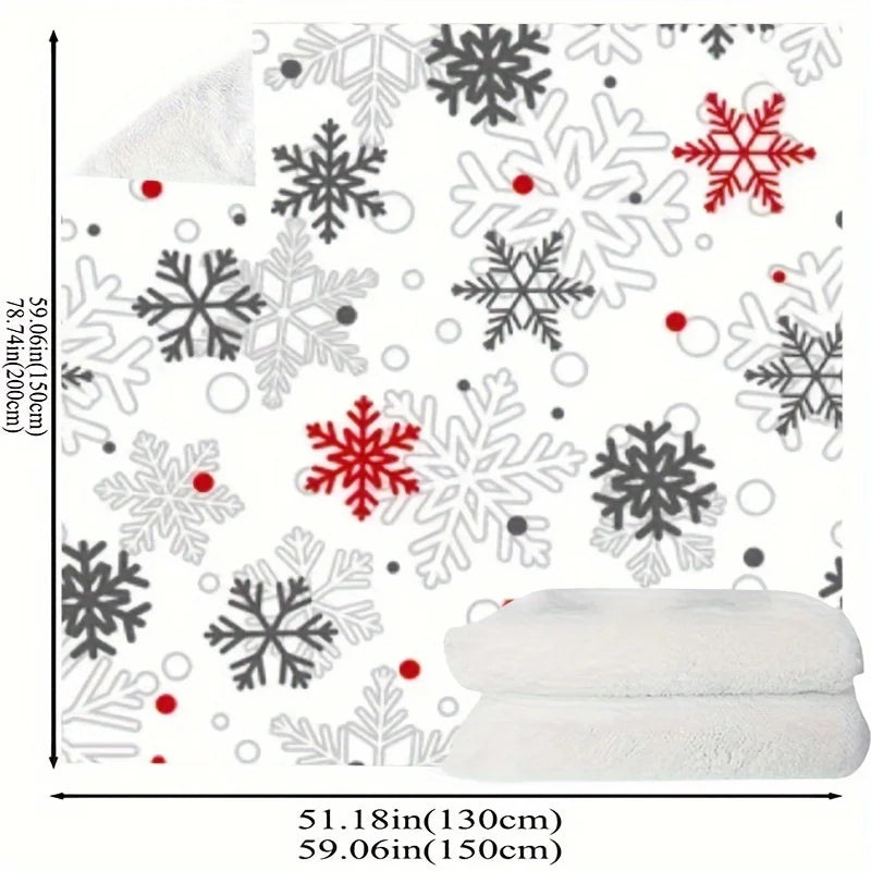 Serci Snowflake Ultra-Soft Flannel Christmas Blanket